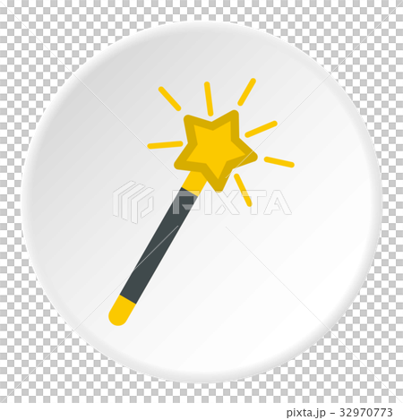 Magic wand icon circle Magic wand icon circle 32970773