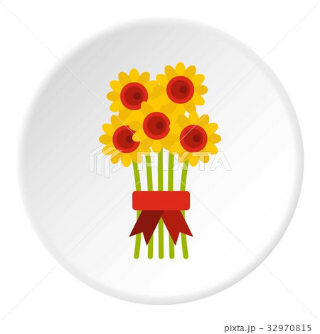 Bouquet of flowers icon circle Bouquet of flowers icon circle 32970815