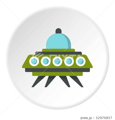 Alien spaceship icon circle 32970857