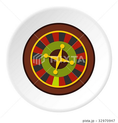 Casino gambling roulette icon circle 32970947
