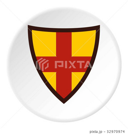 Shield for protection icon circle 32970974