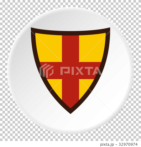 Shield for protection icon circle 32970974