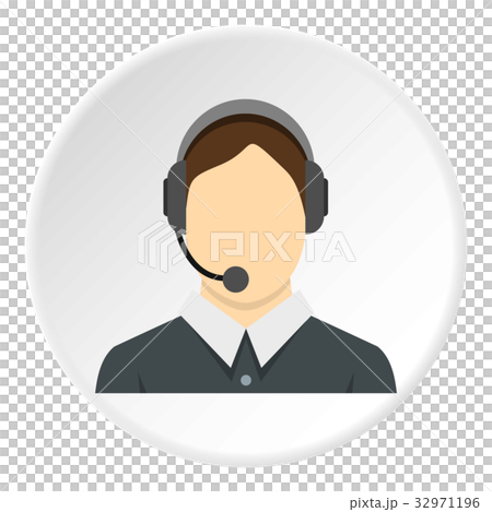 Call center operator icon circle - Stock Illustration [32971196] - PIXTA