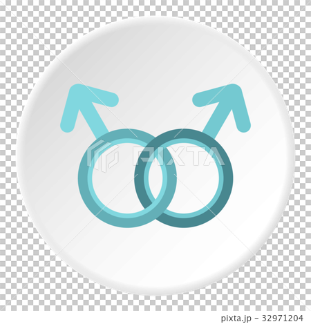 Gay Love Sign Icon Circleのイラスト素材