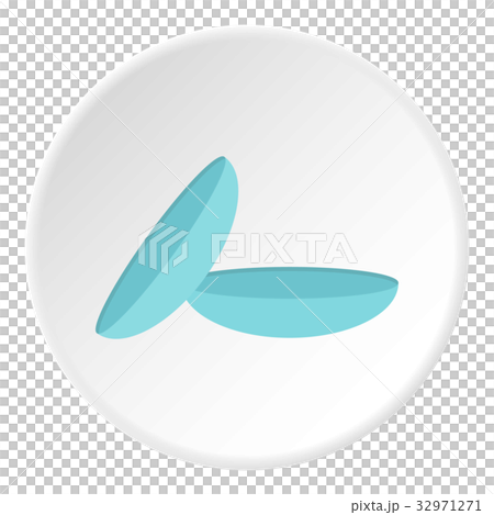 Contact lens icon circle Contact lens icon circle 32971271