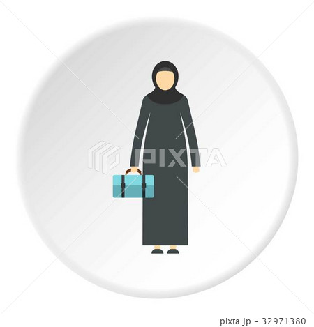 Arabic woman icon circle 32971380