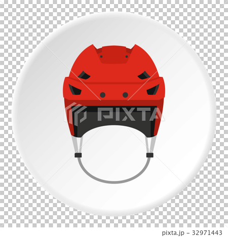 Hockey helmet icon circle Hockey helmet icon circle 32971443
