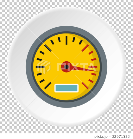 Yellow speedometer icon circle - Stock Illustration [32971523] - PIXTA