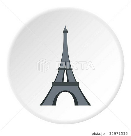 Eiffel tower icon circle 32971536