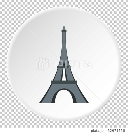 Eiffel tower icon circle 32971536