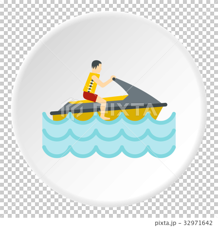 Jet ski rider icon circle Jet ski rider icon circle 32971642