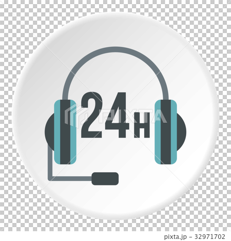 24 support service icon circle 32971702