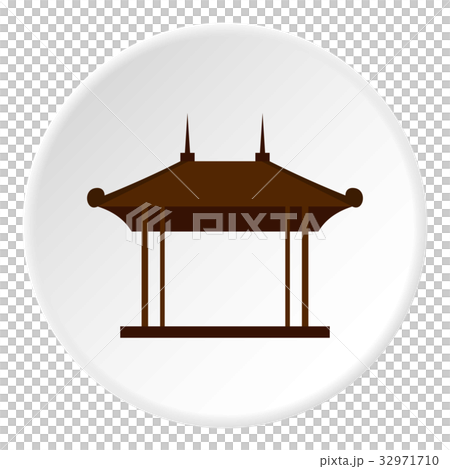 Wooden pavilion icon circle Wooden pavilion icon circle 32971710