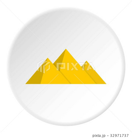 Pyramide icon circle 32971737