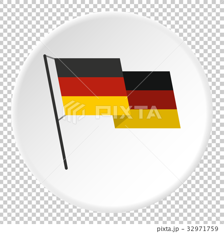 Circle Flag Of Germany On White Background Stock Illustration