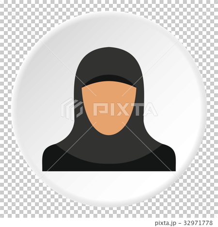 Arabic woman icon circle 32971778