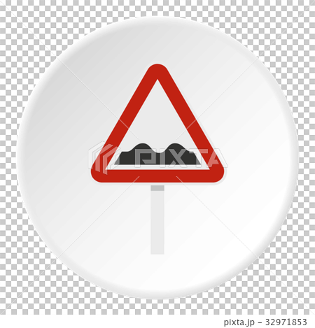 Bumpy road sign icon circle Bumpy road sign icon circle 32971853