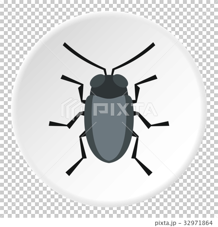 Small bug icon circle 32971864