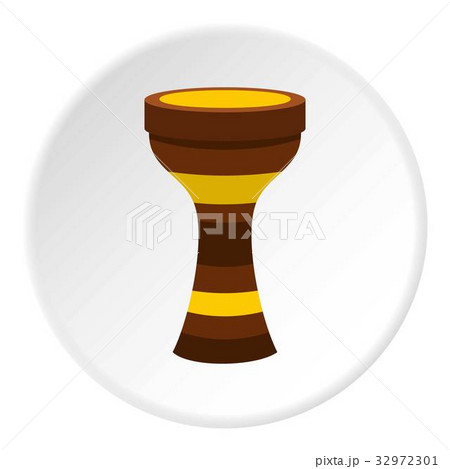 Darbuka musical instrument icon circle 32972301