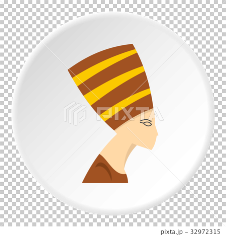 Nefertiti head icon circle 32972315
