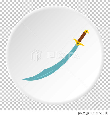 Arabian scimitar sword icon circle 32972331