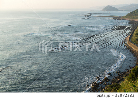 Aoshima Island coast with washboard of demon Aoshima Island coast with washboard of demon 32972332