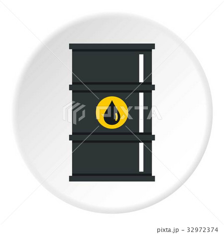 Black oil barrel icon circle Black oil barrel icon circle 32972374