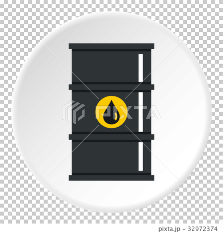 Black oil barrel icon circle Black oil barrel icon circle 32972374