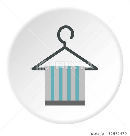 Towel on hanger icon circle 32972470
