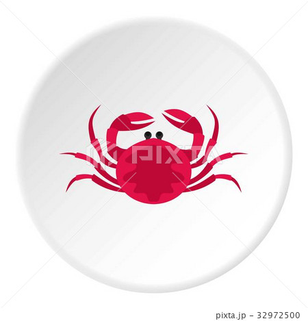 Big pink crab icon circle 32972500