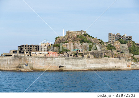 Battleship Island in Nagasaki city of Japan 32972503