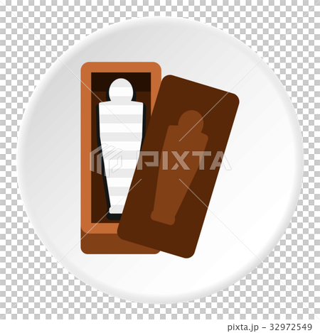 Sarcophagus of an Egyptian mummy icon circle 32972549