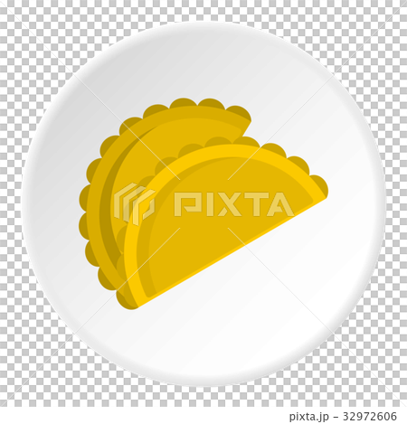 Two empanadas icon circle 32972606