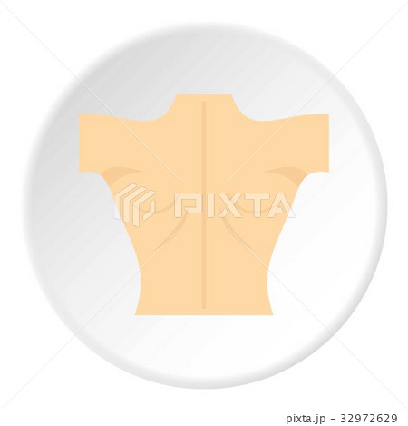 Naked human back icon circle 32972629