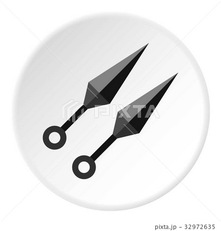 Kunai, ninja weapon icon circle Kunai, ninja weapon icon circle 32972635
