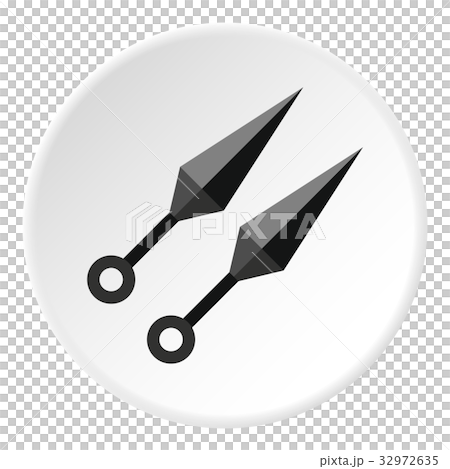 Kunai, ninja weapon icon circle 32972635
