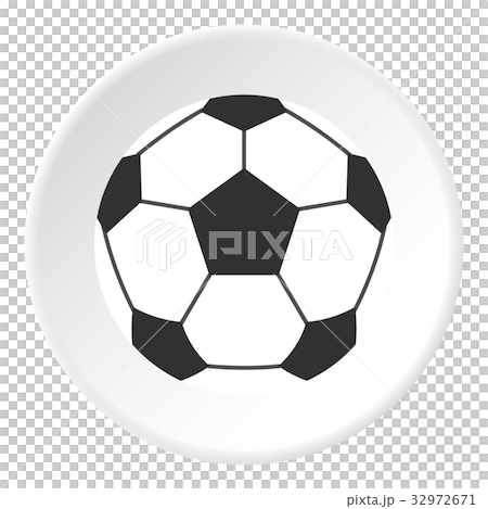 Leather soccer ball icon circle 32972671