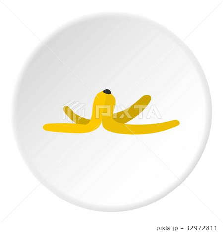 Banana skin icon circle Banana skin icon circle 32972811