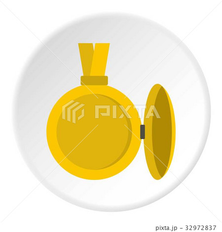 Medallion with blank space for photo icon circle 32972837