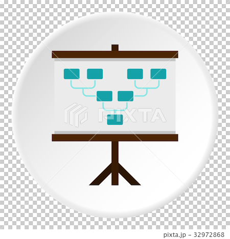 Board with team formation icon circle 32972868