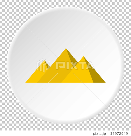 Egyptian Giza pyramids icon circle 32972949