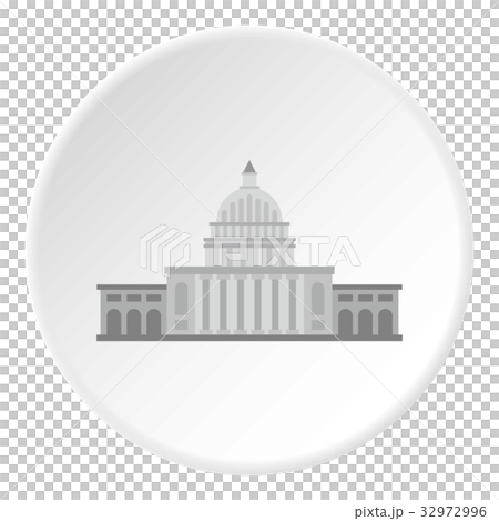 White house icon circle 32972996