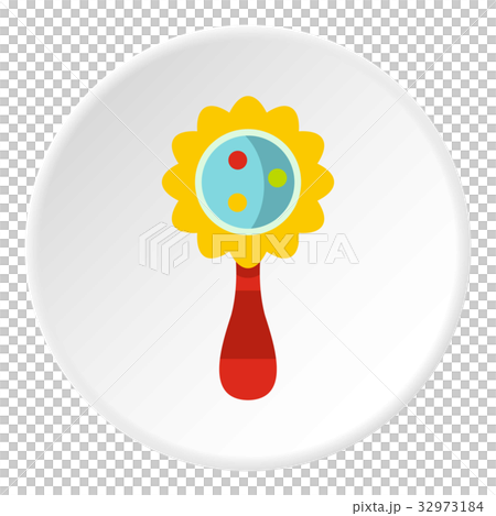 Colorful baby rattle icon circle Colorful baby rattle icon circle 32973184
