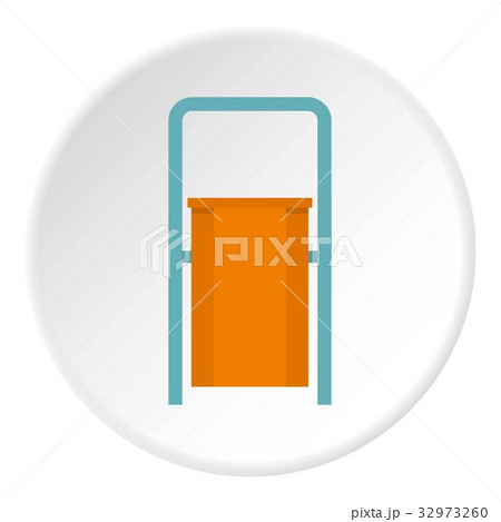 Orange public garbage bin icon circle Orange public garbage bin icon circle 32973260
