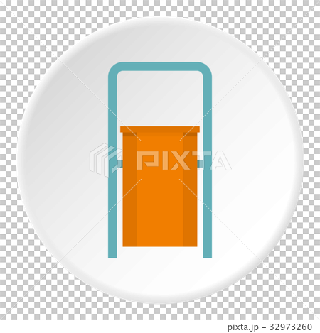 Orange public garbage bin icon circle Orange public garbage bin icon circle 32973260