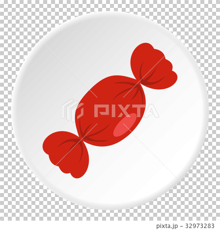Candy in red wrap icon circle 32973283