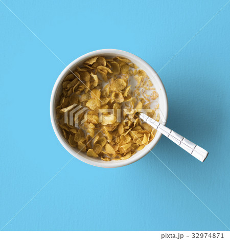 Cereal cornflake milk health breakfast Cereal cornflake milk health breakfast 32974871