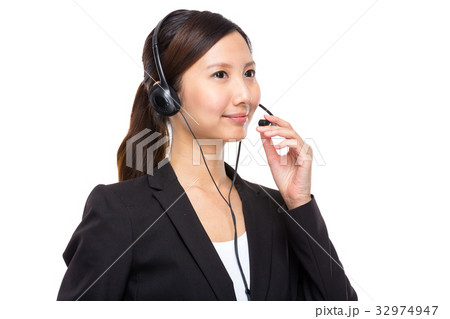 Female customer services operator Female customer services operator 32974947