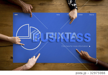 Hands working on network graphic overlay billboard on table Hands working on network graphic overlay billboard on table 32975066