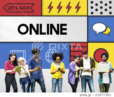 Online Communication Connection Interaction Concept Online Communication Connection Interaction Concept 32977301